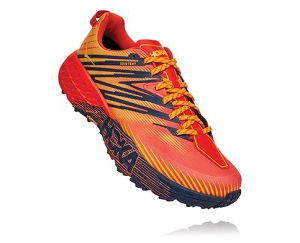 Hoka One One Speedgoat 4 GORE-TEX Mens Hiking Shoes Mandarin Red/Gold Fusion | AU-9370126